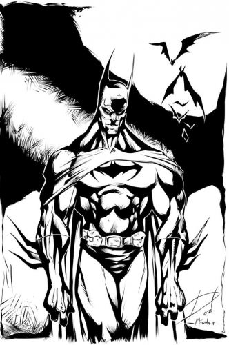 SAI ink: Batman by TheShock