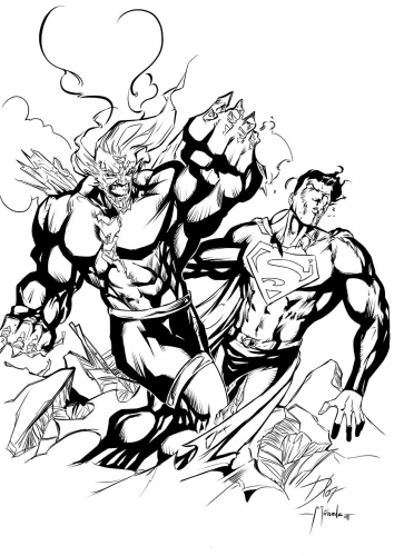 SAI ink: Doomsday Vs Superman by TheShock